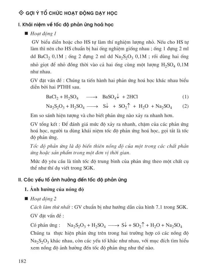 Bài 36 Tốc độ phản ứng hoá học